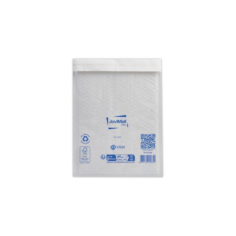 Pochettes matelassées à bulles d'air blanches JOVIMAIL Easy 240x330 cm  x100 - Fiducial