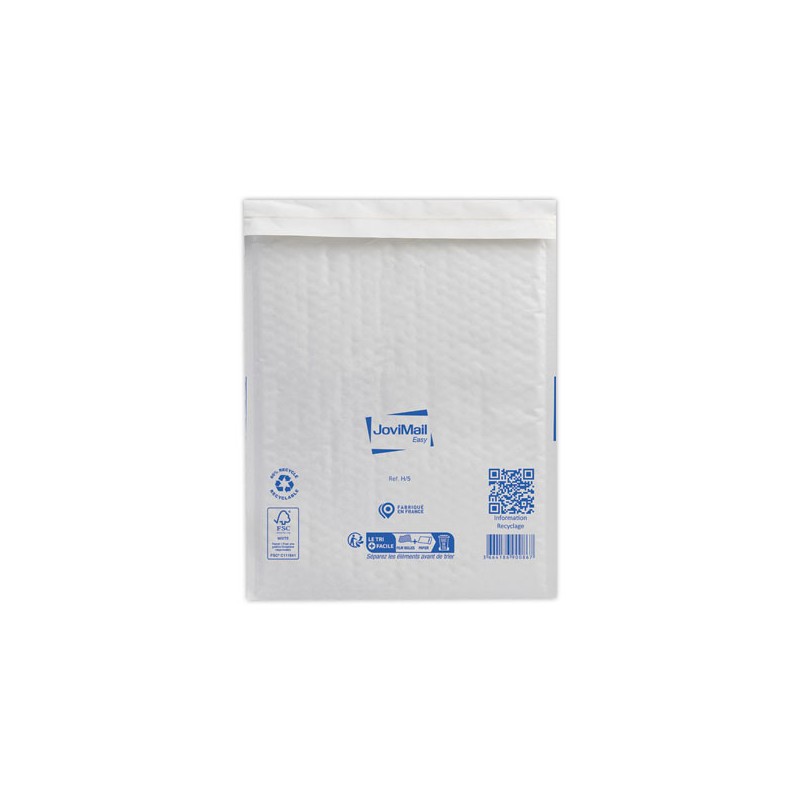 Pochettes matelassées à bulles d'air JOVIMAIL Easy - blanc 270x360 mm  x100 - Fiducial