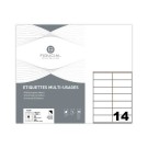 Planches d'étiquettes FIDUCIAL coins carrés 105x39 mm 1400 étiq/boîte  x100 - Fiducial