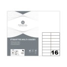 Planches d'étiquettes FIDUCIAL coins carrés 105x37 mm 1600 étiq/boîte  x100 - Fiducial