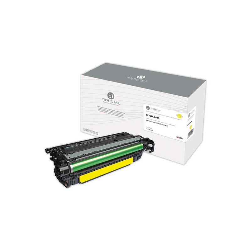 Toner FIDUCIAL jaune compatible HP 648A CE262A  - Fiducial