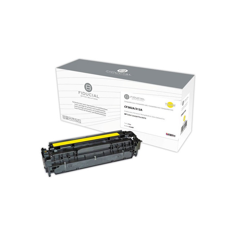 Toner FIDUCIAL jaune compatible HP 312A  - Fiducial