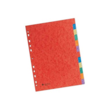 Jeu d'intercalaires FIDUCIAL carte lustrée format A4 12 touches  - Fiducial
