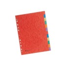 Jeu d'intercalaires FIDUCIAL carte lustrée format A4 12 touches  - Fiducial
