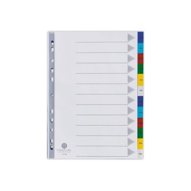 Jeu d'intercalaires mensuels FIDUCIAL Polypro A4 - 12 touches  - Fiducial