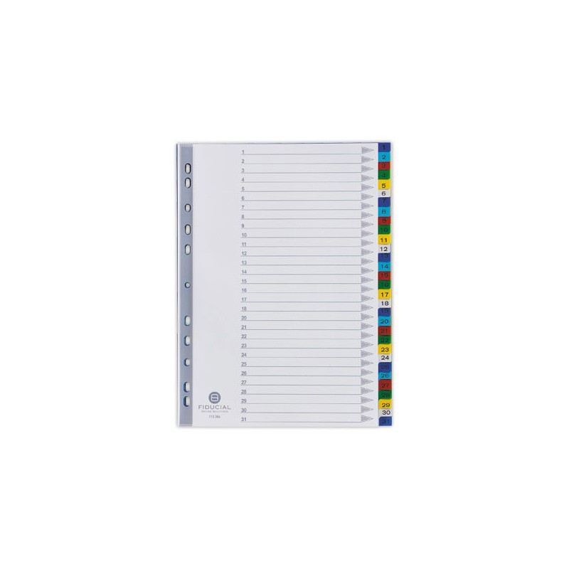 Jeu d'intercalaires numériques FIDUCIAL polypro. pour format A4 31T  - Fiducial