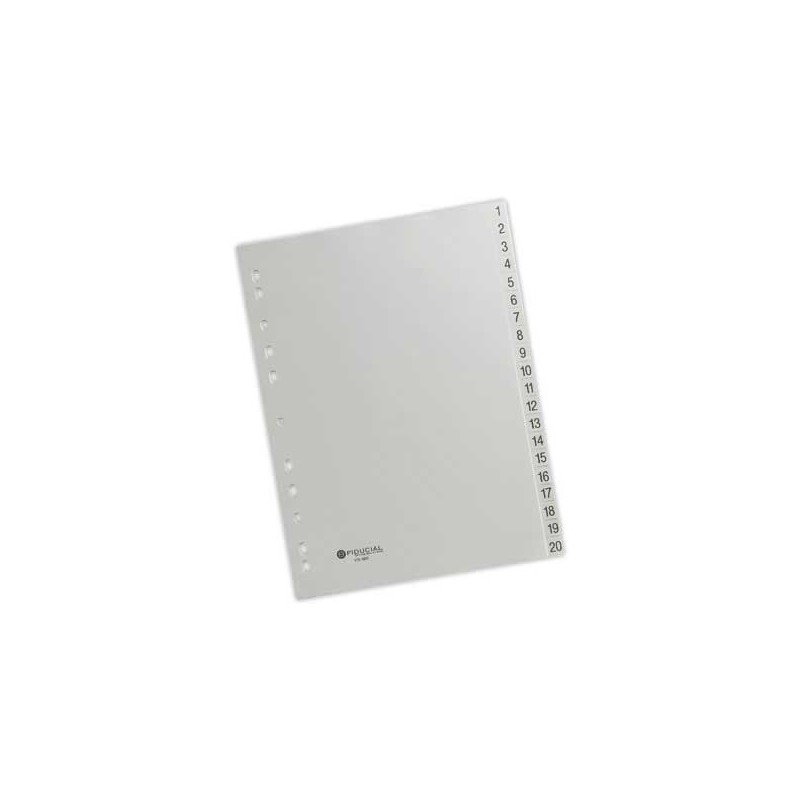 Jeu d'intercalaires numériques FIDUCIAL pour format A4 - 20 touches  - Fiducial