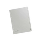 Jeu d'intercalaires alphabétiques FIDUCIAL polypro - 20 touches - gris  - Fiducial