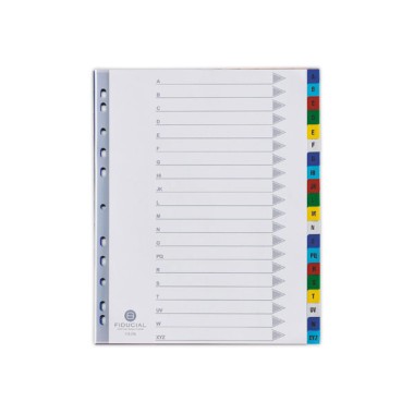 Jeu d'intercalaires alpha. FIDUCIAL enpolypropylène format A4 maxi  - Fiducial