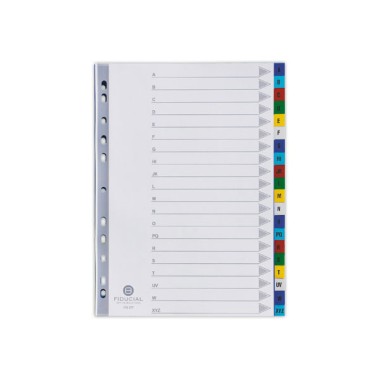 Jeu d'intercalaires alphabétiques FIDUCIAL polypropylène couleur A4  - Fiducial