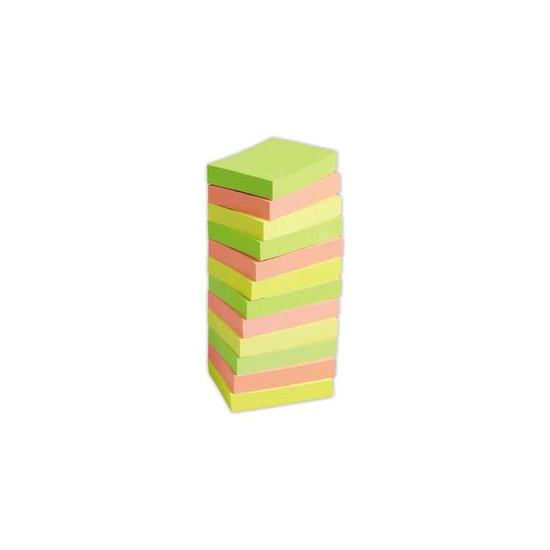 Notes repositionnables FIDUCIAL 38x51 mm, assorties, 100 feuilles  x12 - Fiducial