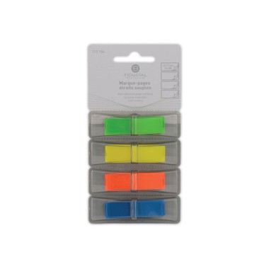 Marque-pages Fiducial film 1,2 x 4,5 cm - coloris assortis.  - Fiducial