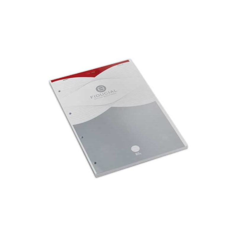 Bloc FIDUCIAL Ambassador A4+ 80g - 21x31,5 cm - Ligné - 80 f - 4 trous  - Fiducial
