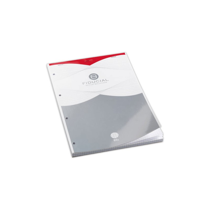 Bloc FIDUCIAL Ambassador A4+ 80g - 21x31,5cm - 5x5 - 80 f - 4 trous  - Fiducial