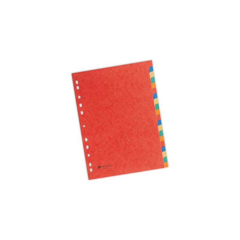 Jeu d'intercalaires FIDUCIAL carte 3/10è format A4 - 20 touches  - Fiducial
