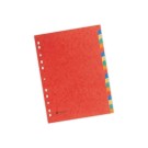 Jeu d'intercalaires FIDUCIAL carte 3/10è format A4 - 20 touches  - Fiducial