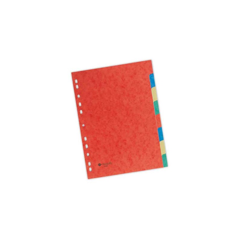 Jeu d'intercalaires FIDUCIAL carte lustrée 3/10è pour A4 - 8 touches  - Fiducial