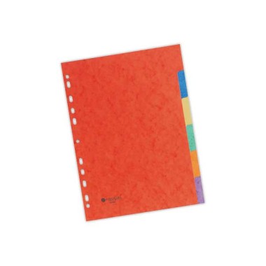 Jeu d'intercalaires FIDUCIAL carte lustrée 3/10è pour A4 - 6 touches  - Fiducial