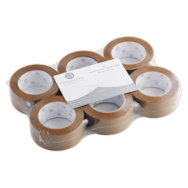 Rouleaux d'adhésif d'emballage FIDUCIAL en polypro - 100 m x 48 mm  x6 - Fiducial
