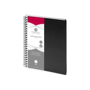 Cahier spirale FIDUCIAL 90g, A4+, Couv. polypro, 5x5, 160 pages  - Fiducial
