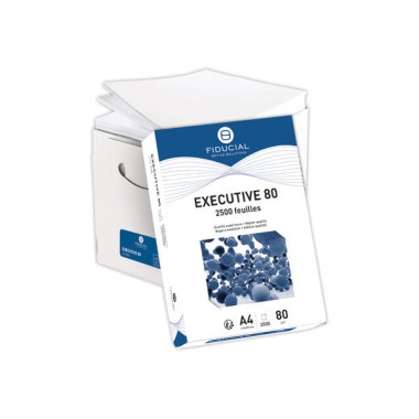 Carton 2500 feuilles de papier blanc A4 80g EXECUTIVE 80  - Fiducial