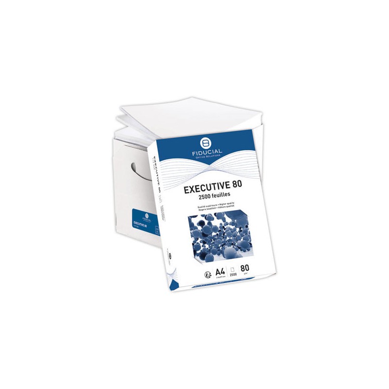 Carton 2500 feuilles de papier blanc A4 80g EXECUTIVE 80  - Fiducial