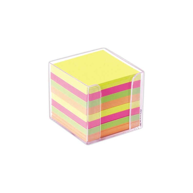 Support + bloc cube FIDUCIAL de 720 feuilles volantes assorties  - Fiducial
