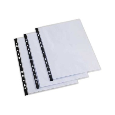 Pochettes perforées FIDUCIAL cristal en polypropylène lisse 10/100e  x100 - Fiducial