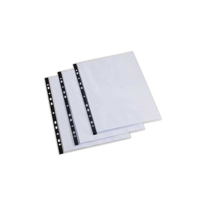 Pochettes perforées FIDUCIAL cristal en polypropylène lisse 10/100e  x100 - Fiducial