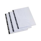 Pochettes perforées FIDUCIAL cristal en polypropylène lisse 10/100e  x100 - Fiducial