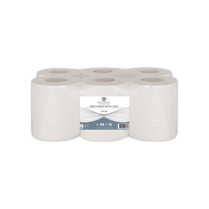 Pack de 6 Bobines à dévidage central diamètre 19cm - blanc  x6 - Fiducial