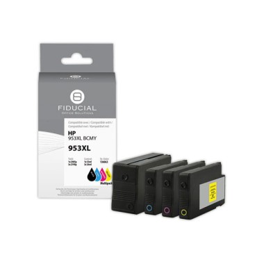 Pack cartouches Hp953XL noire et couleurs compatible FIDUCIAL  x4 - Fiducial