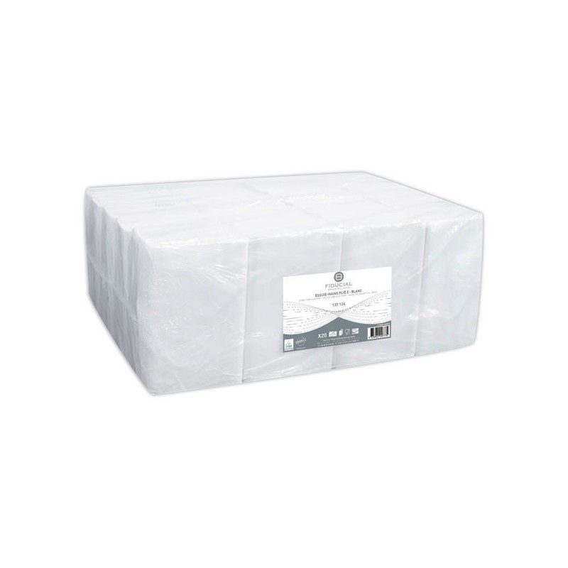 Paquets d'essuie-mains pliage Z 2 plis  x20 - Fiducial