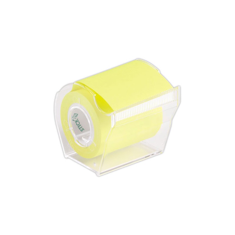 Dévidoir FIDUCIAL notes jaune fluo en rouleau 10 M  - Fiducial