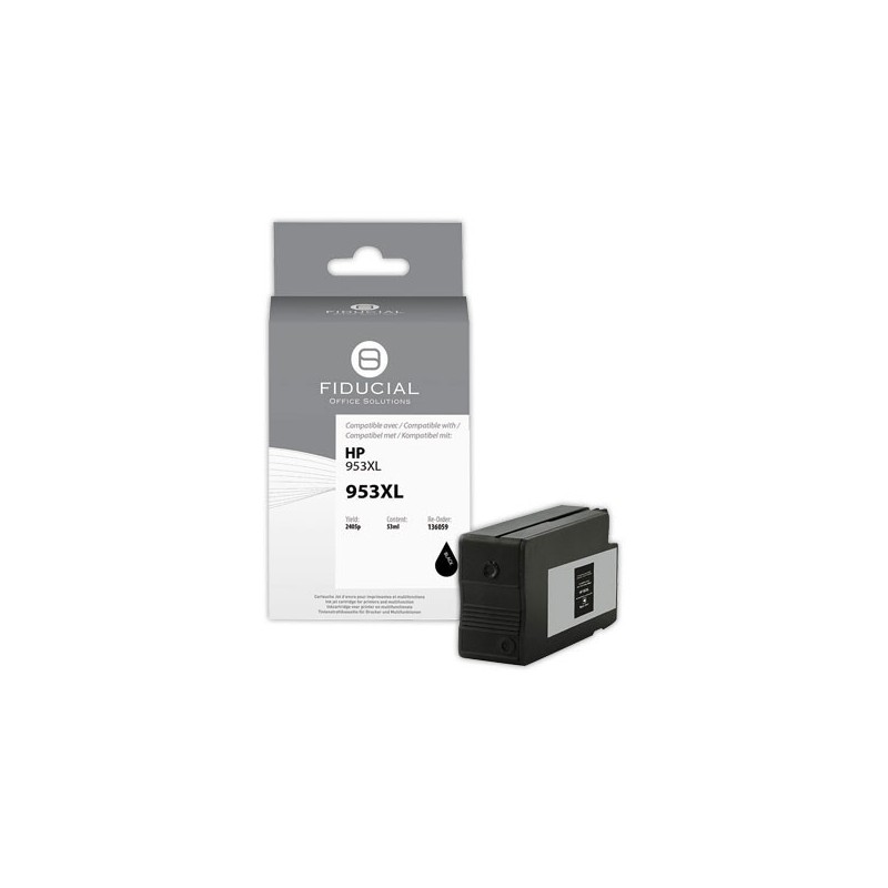 Cartouche Hp953XL noire compatible FIDUCIAL  - Fiducial