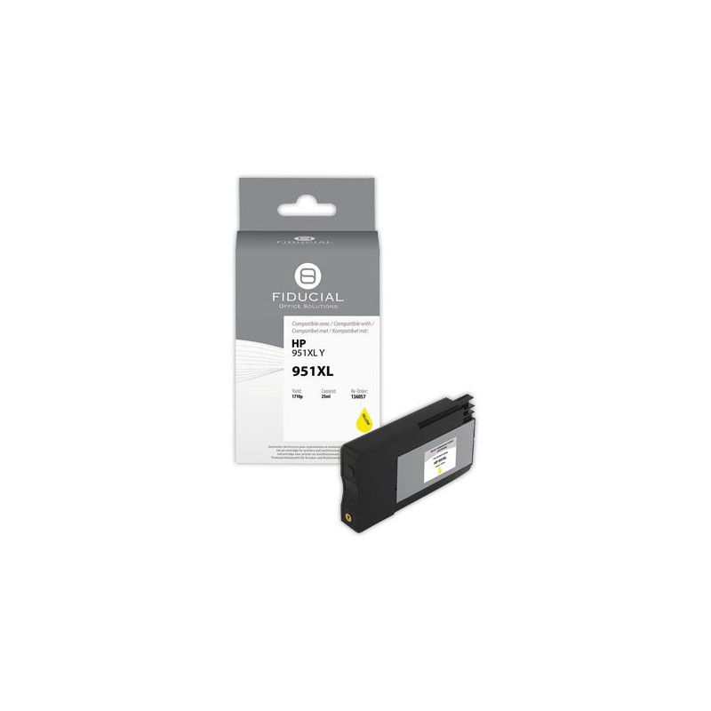 Cartouche Hp951XL jaune compatible FIDUCIAL  - Fiducial