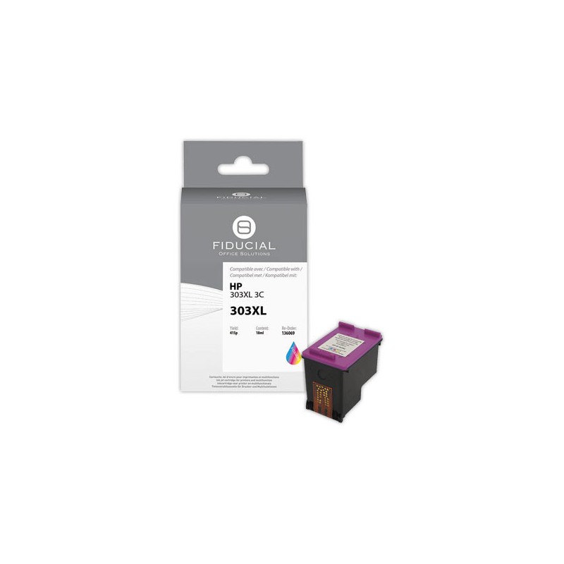 Cartouche Hp303XL couleurs compatible FIDUCIAL  - Fiducial