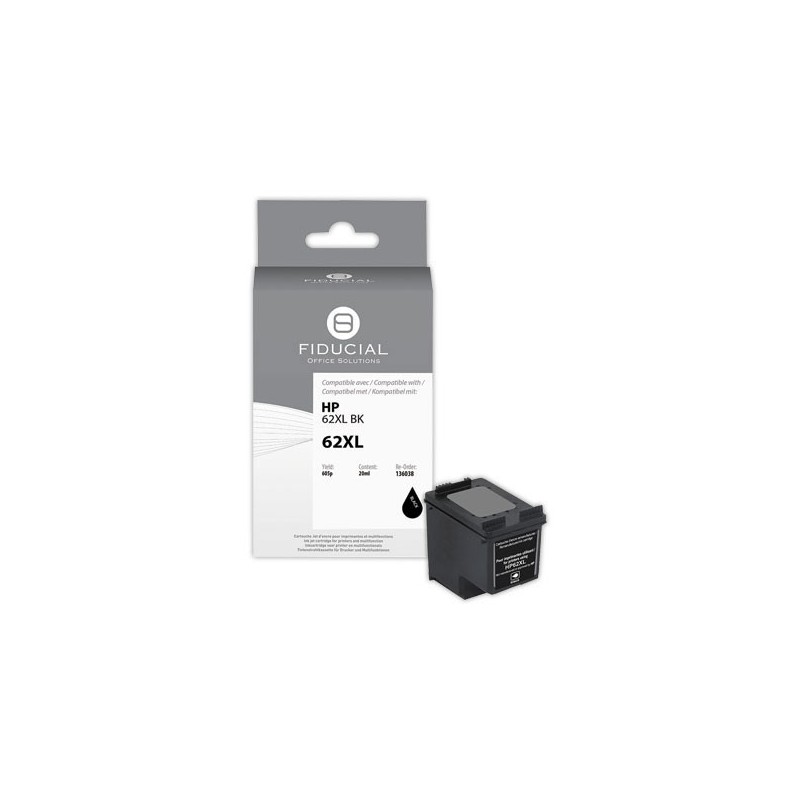 Cartouche Hp 62XL noire compatible FIDUCIAL  - Fiducial