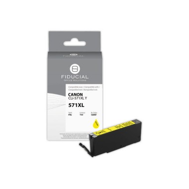Cartouche Canon CLI-571XL jaune compatible FIDUCIAL  - Fiducial