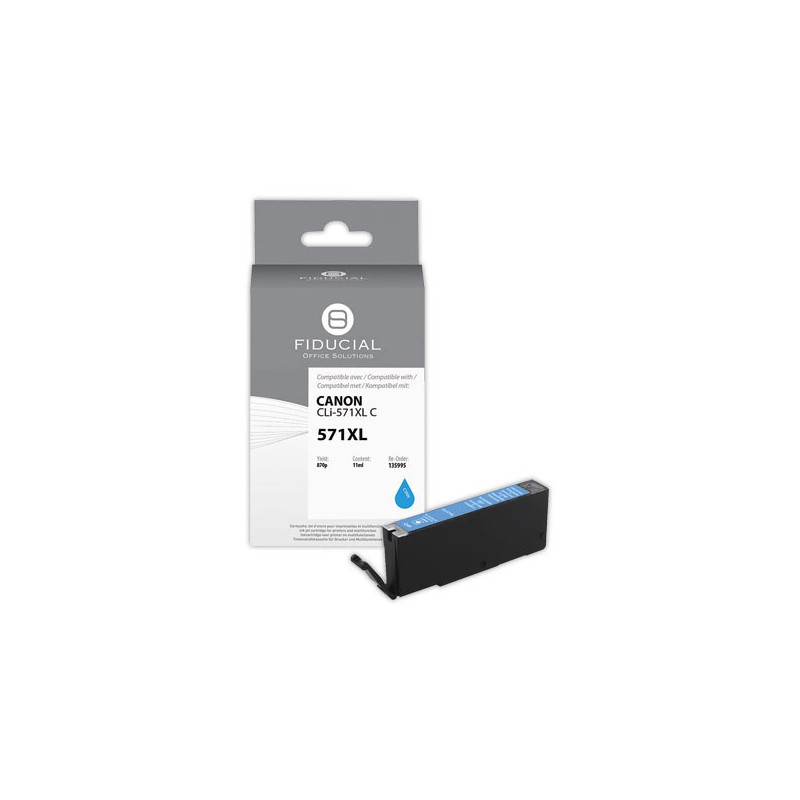 Cartouche Canon CLI-571XL cyan compatible FIDUCIAL  - Fiducial