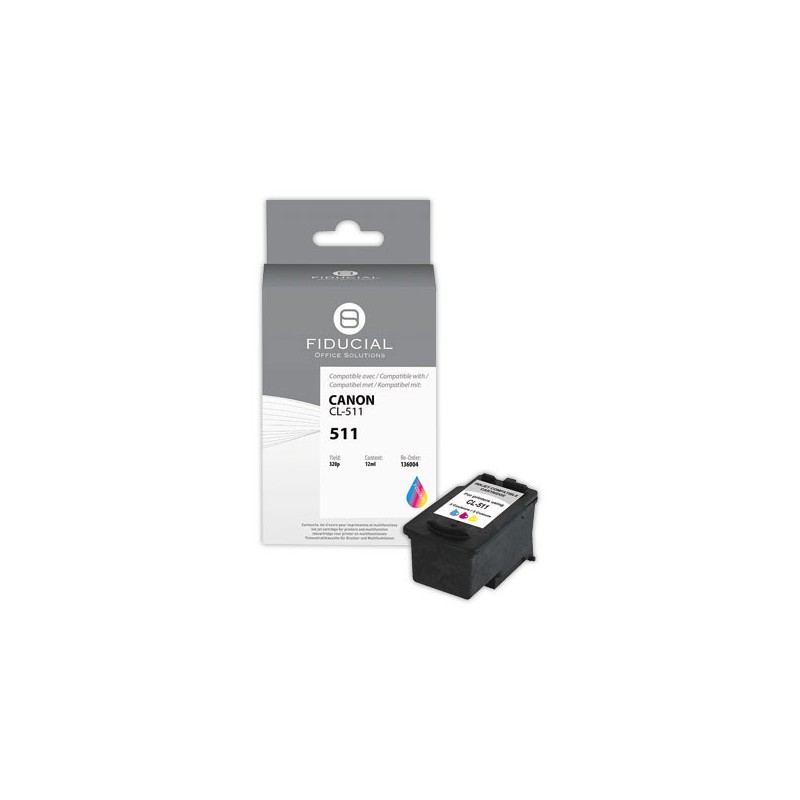 Cartouche Canon CL-511 couleurs compatible FIDUCIAL  - Fiducial