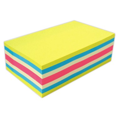 Bloc cube Fiducial super adhésif 127 x76 mm couleurs assorties  - Fiducial