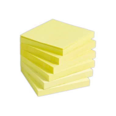 Notes repositionnables ZNotes FIDUCIAL76x76 mm jaunes, 100 feuilles  x6 - Fiducial