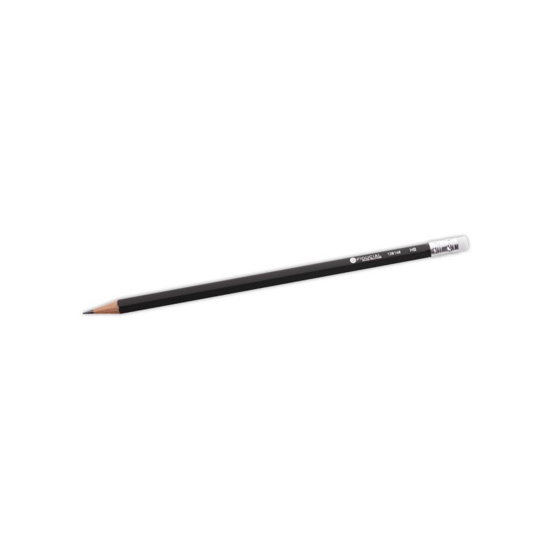 Crayons papier bois Fiducial bout gomme  x12 - Fiducial