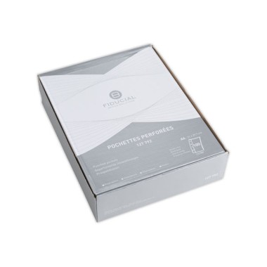 Pochettes perforées FIDUCIAL cristal en polypropylène lisse 12/100e  x100 - Fiducial