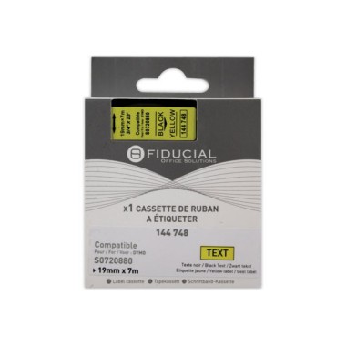 Ruban K7 pour titreuse DYMO S0720880 19mm jaune impression noire  - Fiducial