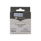 Ruban K7 pour titreuse DYMO S0720540 12mm blanc impression bleue  - Fiducial