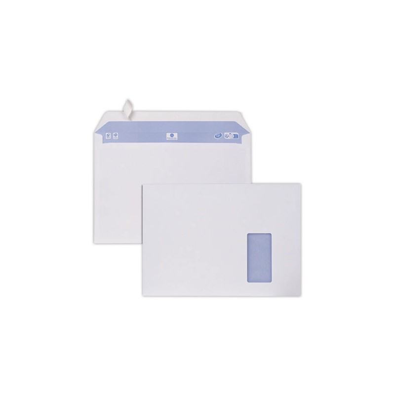 enveloppes blanches 229x324 90g fen 50x100 fermeture bande siliconée  x250 - Fiducial