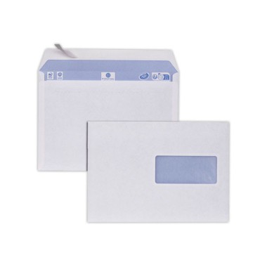 enveloppes blanches 162x229 fen haute 45x100 80 g siliconée  x500 - Fiducial