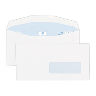 enveloppes MSPA blanches 114X229 fen 45x100 80gr gommées recyclées  x1000 - Fiducial
